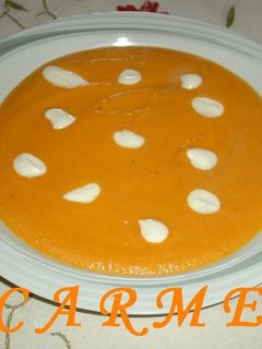 Una foto de Crema de zanahoria