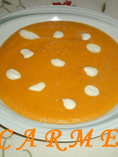 Una foto de Crema de zanahoria