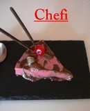 Tarta de fresas con chocolate