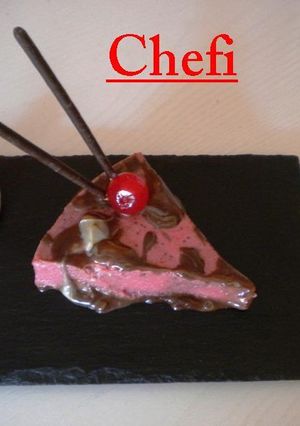 Una foto de Tarta de fresas con chocolate