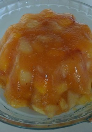 Una foto de Ensalada de frutas con gelatina