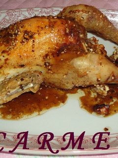Una foto de Picantones rellenos con jamón, queso y nueces