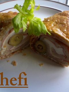 Una foto de Rosco de hojaldre relleno