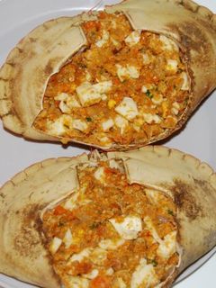 Una foto de Buey de mar relleno