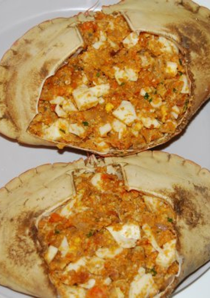 Una foto de Buey de mar relleno