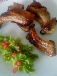 Una foto de Costilla de cerdo adobada en miel