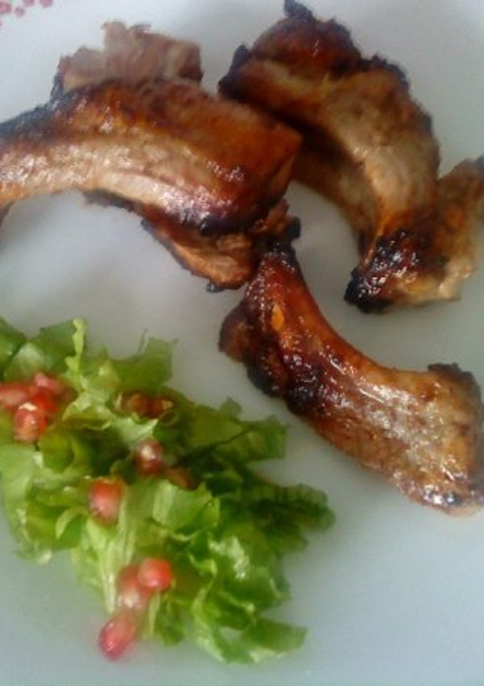 Una foto de Costilla de cerdo adobada en miel