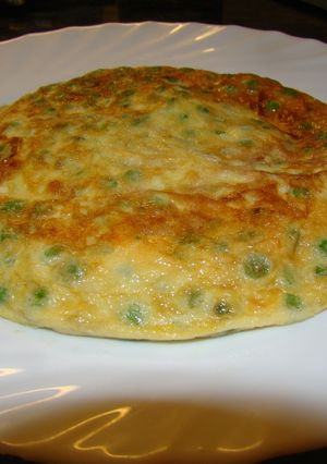 Una foto de Tortilla de guisantes congelados