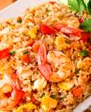 Arroz frito con gambas (estilo tailandés)