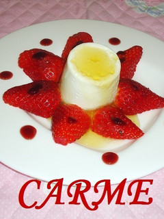 Una foto de Fresas con requesón y miel