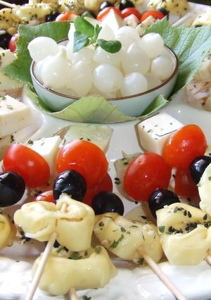 Una foto de Brochetitas de tortellini