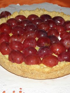 Una foto de Tarta de uvas y vino moscatel
