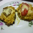 Zapallitos rellenos con pollo y paleta cocida