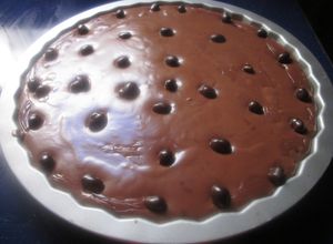 Una foto de Cuajada de chocolate y conguitos