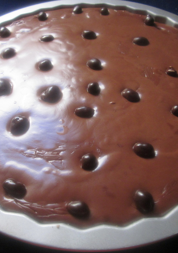 Una foto de Cuajada de chocolate y conguitos