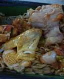 Tallarines caseros con pollo