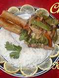 Tofu pollo salteado a la lima oriental