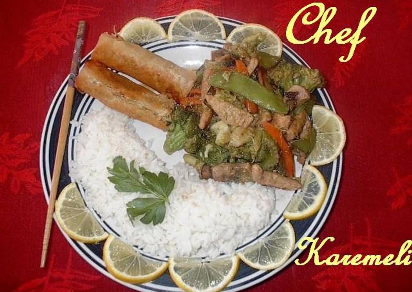 Tofu pollo salteado a la lima oriental<br />