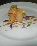Virutas de Foie Aderezado con Toffe de Dátil Fresco