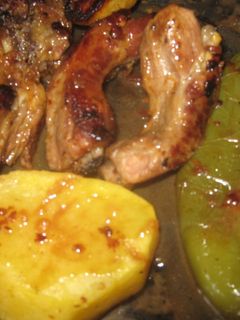 Una foto de Asado de costillas y pimientos