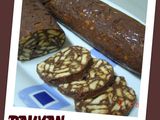 Salchichón de chocolate con avellanas