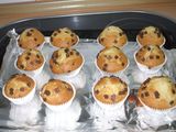 Muffins con perlitas de chocolate