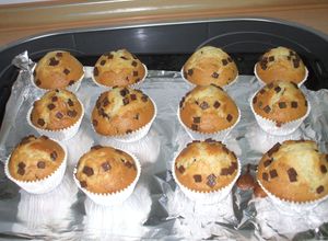 Una foto de Muffins con perlitas de chocolate