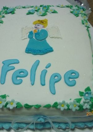 Una foto de Torta bautismo Felipe