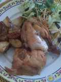 Pollo entero a la mantequilla