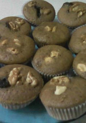 Una foto de Muffins de azúcar negra con chocolate