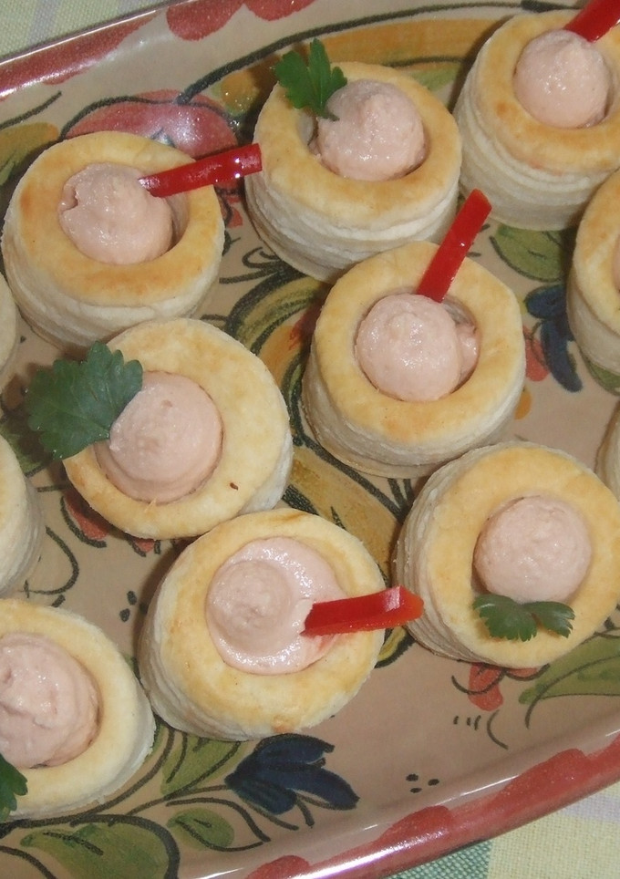 Una foto de Aperitivos de crema de salmón
