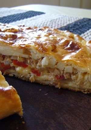 Una foto de Tarta de atún y palmitos