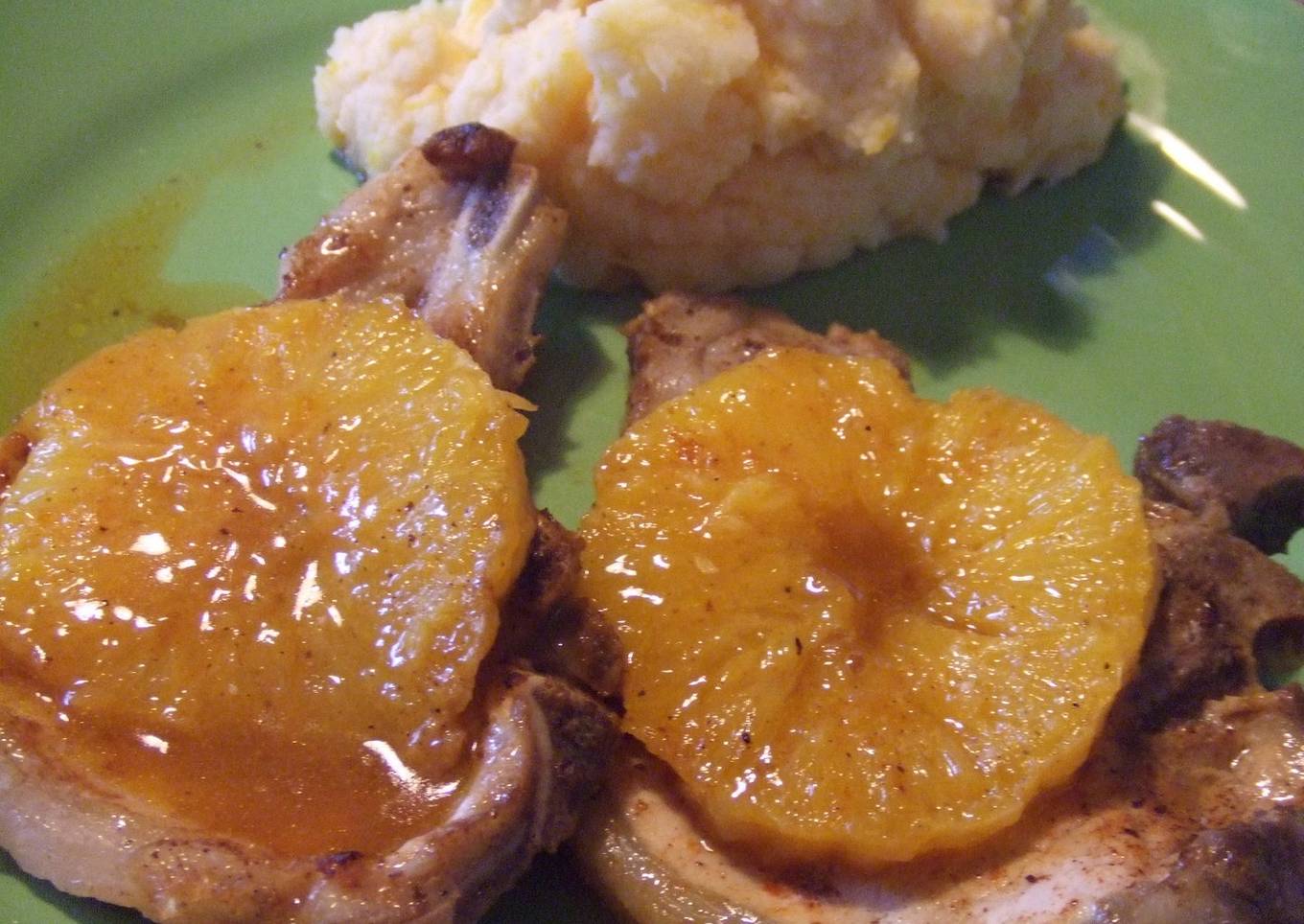 Chuletas de cerdo al cointreau<br />