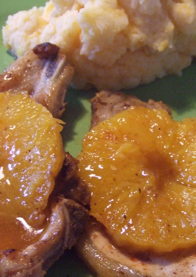 Una foto de Chuletas de cerdo al cointreau