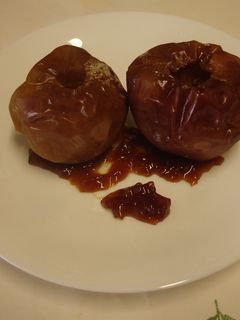 Una foto de Manzanas al horno con mistela