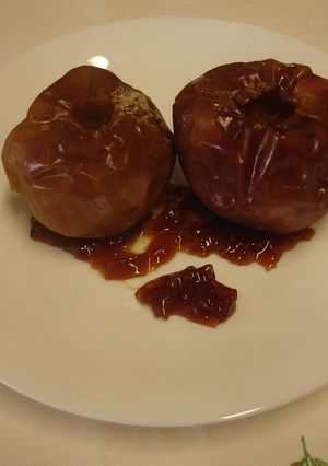 Una foto de Manzanas al horno con mistela