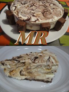 Una foto de Cheesecake de chocolatinas mars