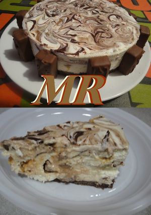 Una foto de Cheesecake de chocolatinas mars