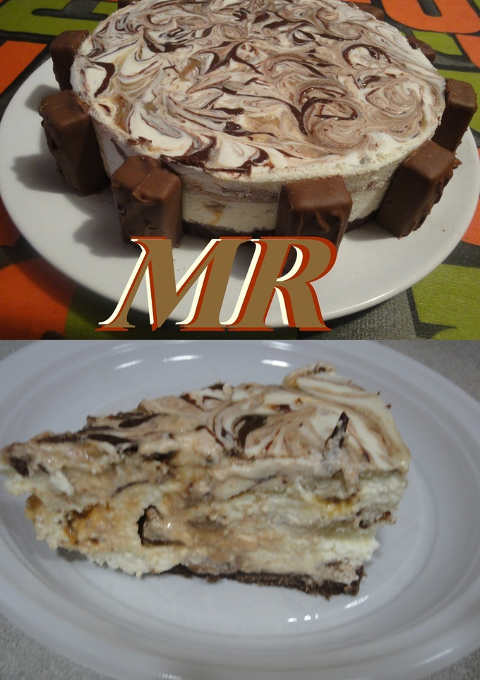Una foto de Cheesecake de chocolatinas mars