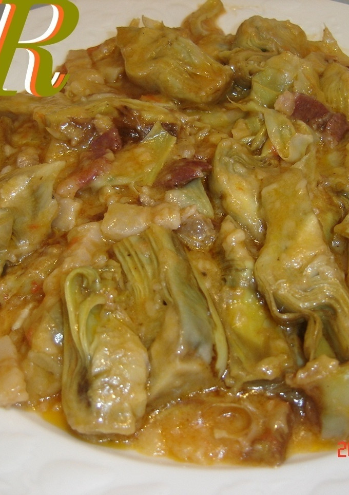 Una foto de Fricandó de alcachofas
