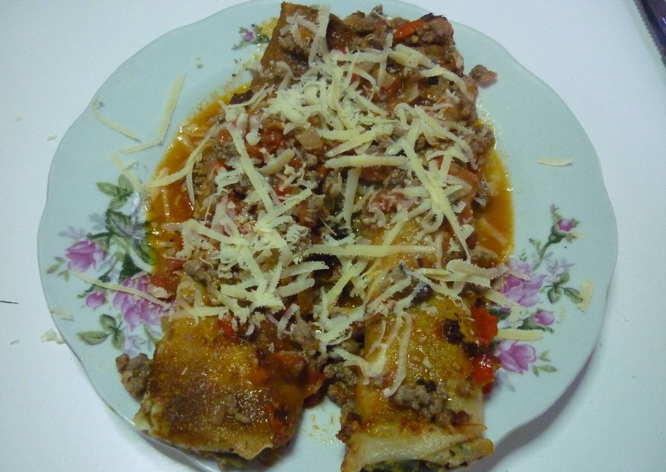 Canelones de verdura y calabaza