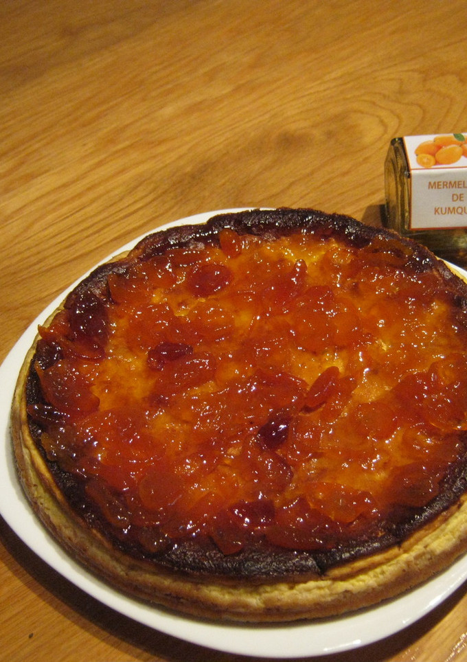 Una foto de Tarta de queso con mermelada de kumquat
