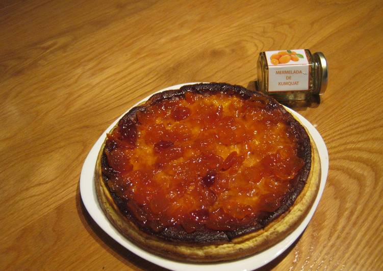 Tarta de queso con mermelada de kumquat