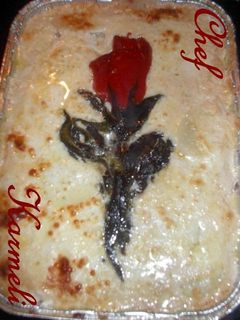 Una foto de Rosa de chiles poblanos con patatas al quesillo