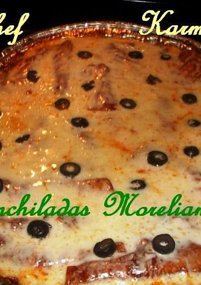 Una foto de Enchiladas coloradas morelianas