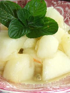 Una foto de Ensalada de melón al estilo marroquí