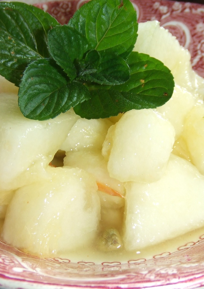 Una foto de Ensalada de melón al estilo marroquí