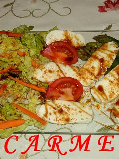 Una foto de Ensalada con espárragos trigueros y mozzarella