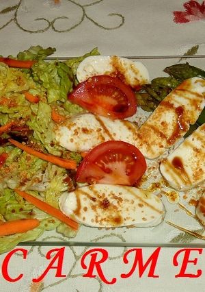 Una foto de Ensalada con espárragos trigueros y mozzarella