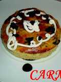 Pastel de col, setas y jamón serrano